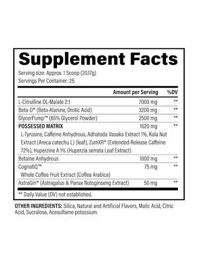 Black Magic BZRK Pre Workout 25 Servings