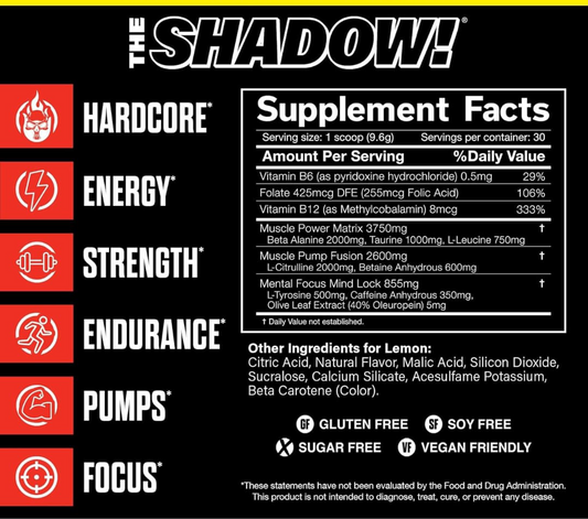 JNX The Shadow! Pre Workout Sample 9.7g