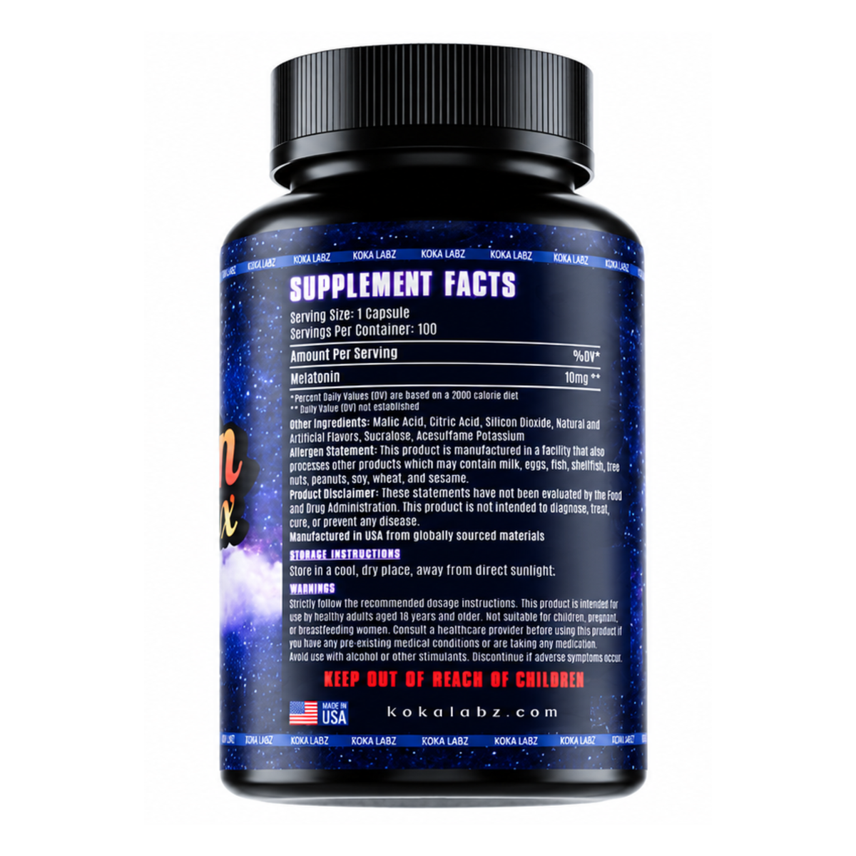 Koka Labz Melatonin Max 100 Capsules