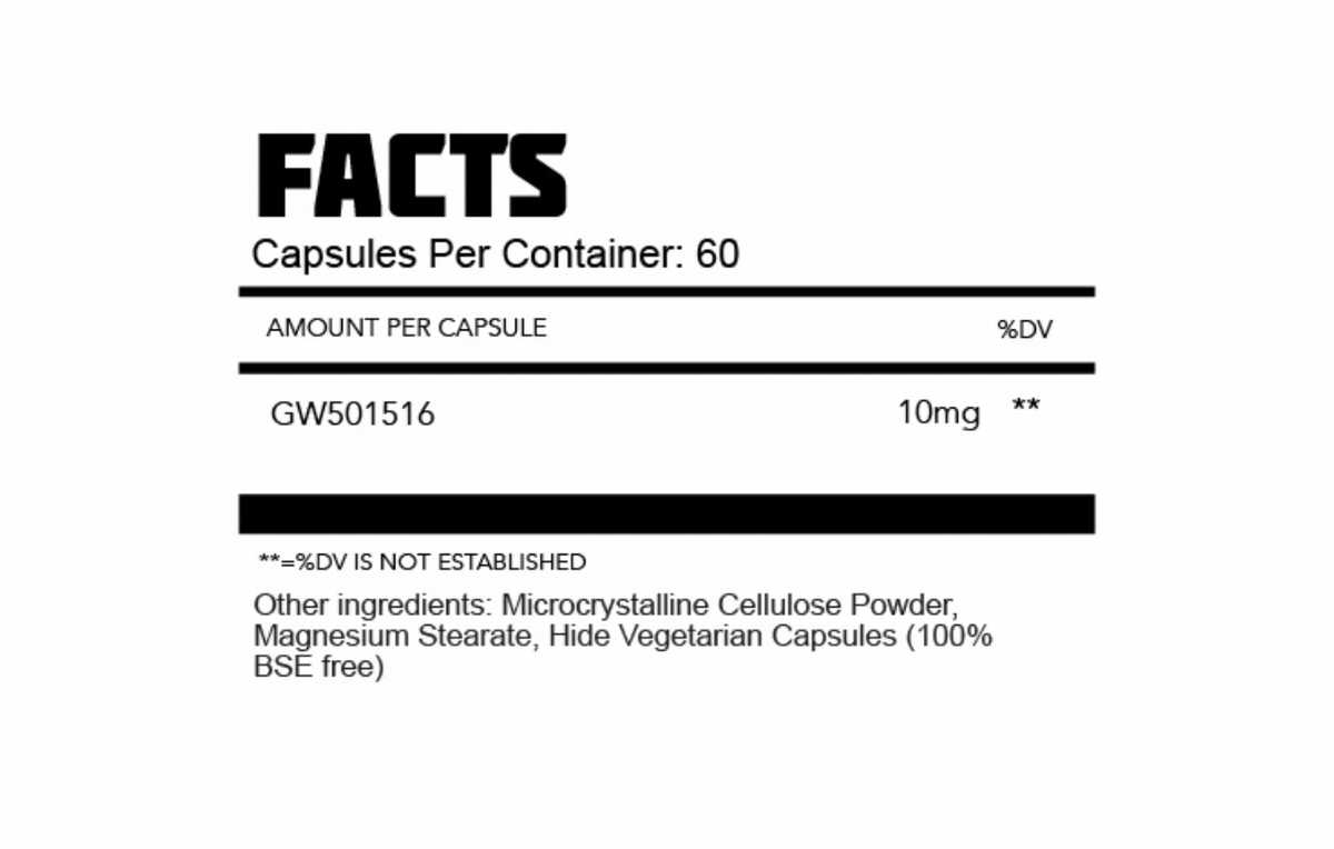 Thoroughbred Labs GW501516 10mg 60 Capsules