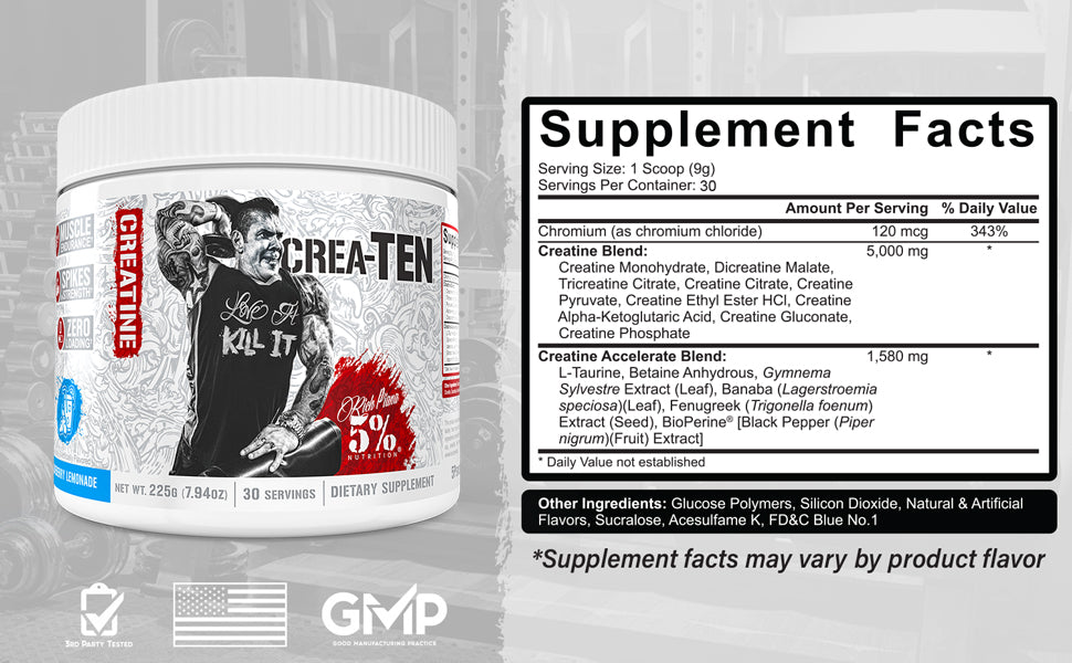 5% Nutrition Crea-TEN creatine 10-in-1 30 Servings