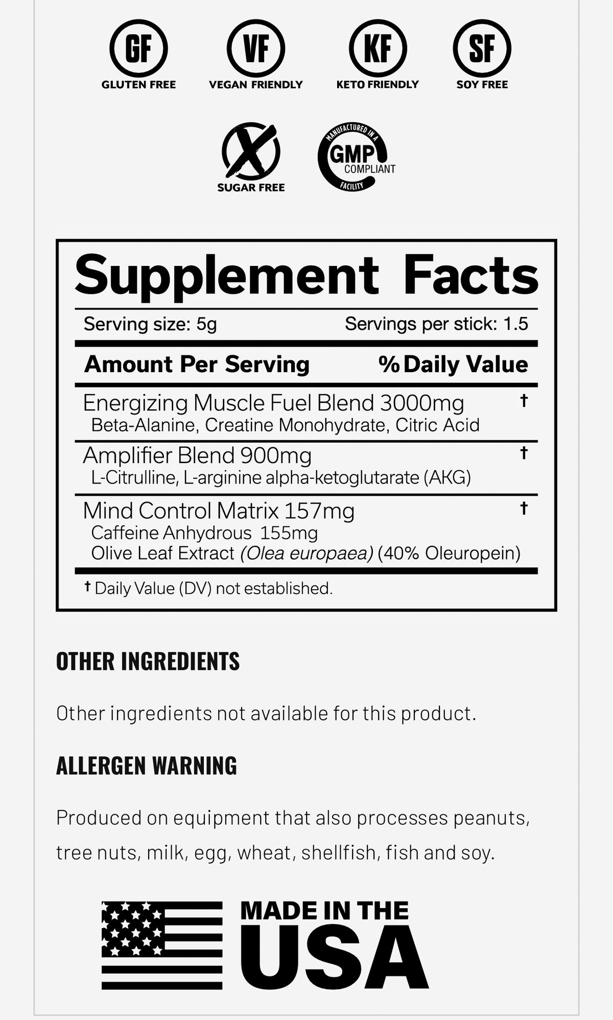 JNX Sports The Curse! Pre Workout Sample 8g (1 Serving)