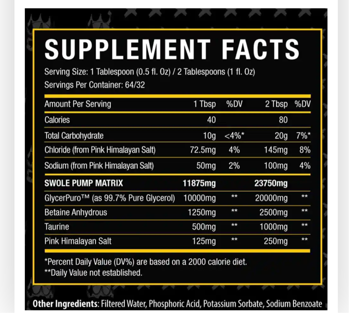 Xtremis Cartel Sicario Swole Stim Free Pump 64/32 Servings