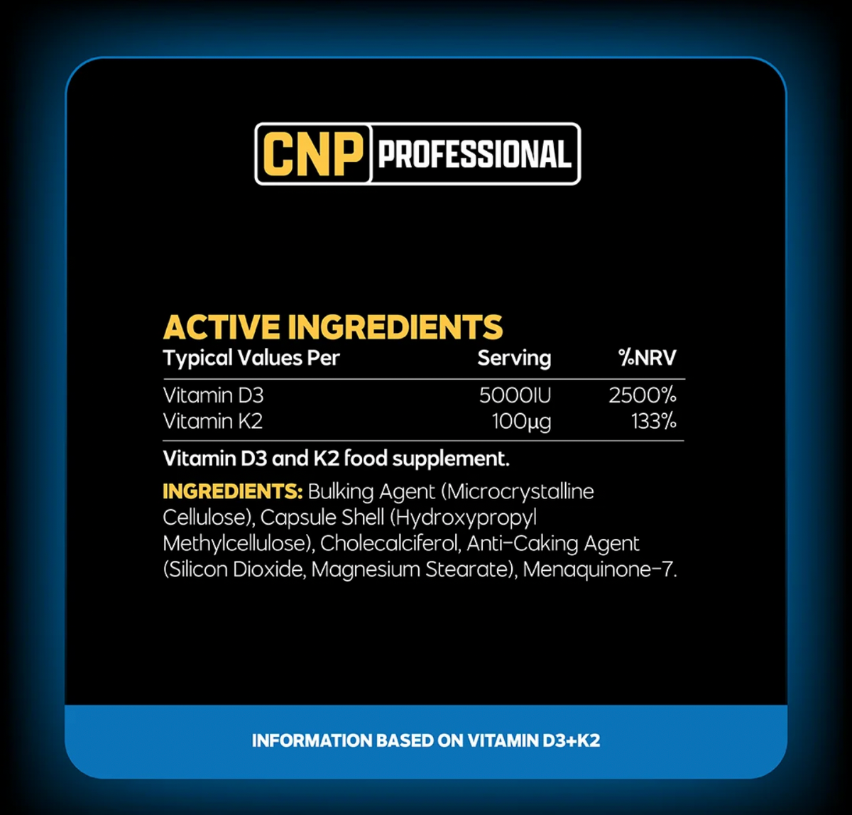 CNP Professional Vitamin D3 & K2 30 Servings 30 Capaules