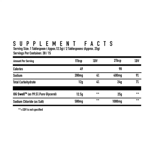 DNA Sports OG Swell Liquid Non Stim Pre Workout 320ml 30/15 Servings