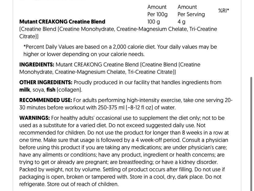Mutant Creakong Creatine