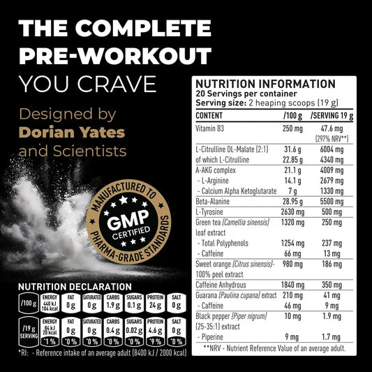 DY Blood And Guts Pre Workout 20 Servings