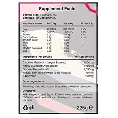 Warrior Pump Nitric Oxide Booster