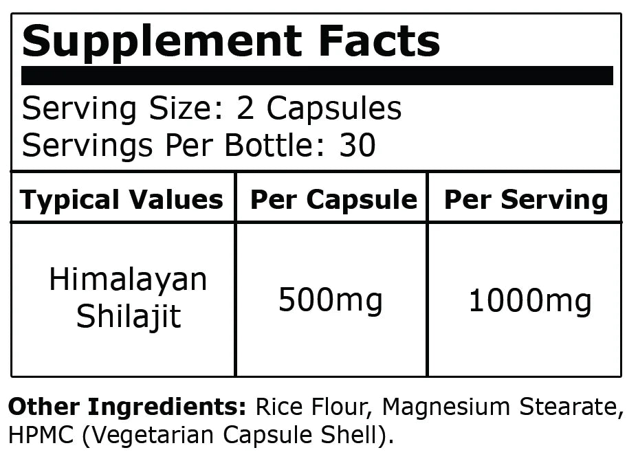Black Mamba Shilajit 60 Capsules 30 Servings