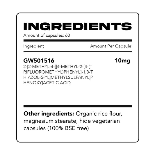 Wartorn Labz GW501516 Cardarine 60 Capsules