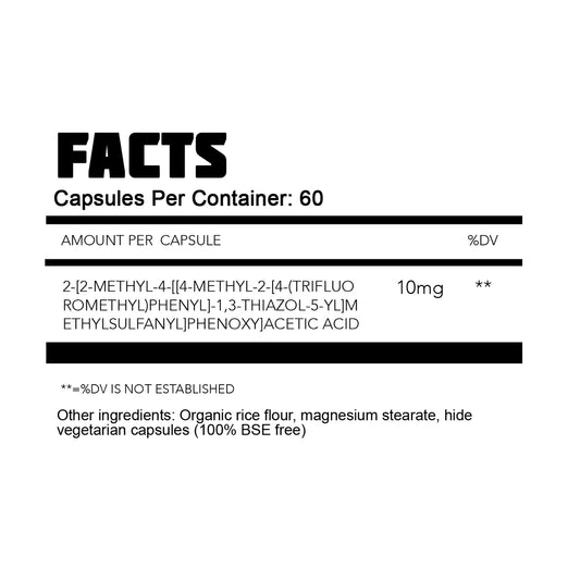 Thoroughbred Labs GW501516 10mg 60 Capsules