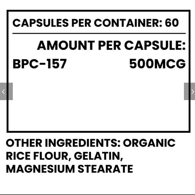 Project X BPC157 High Dose 500mcg 60 Capsules