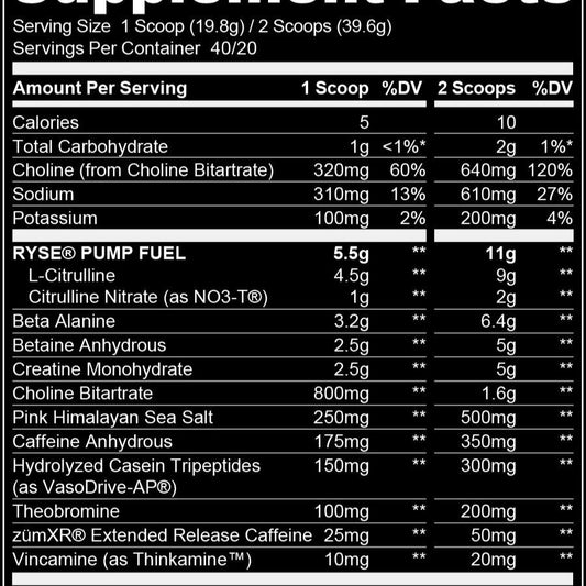 Ryse Godzilla Pre Workout 40 Servings