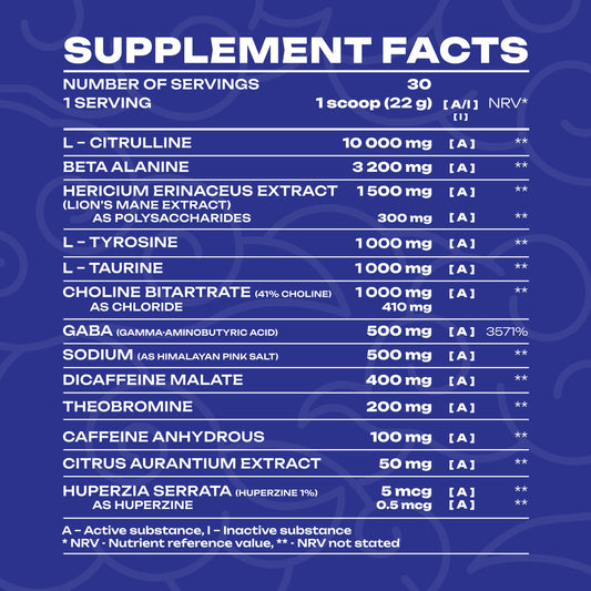 Veiny Galaxy Fatality Pre Workout 30 Servings