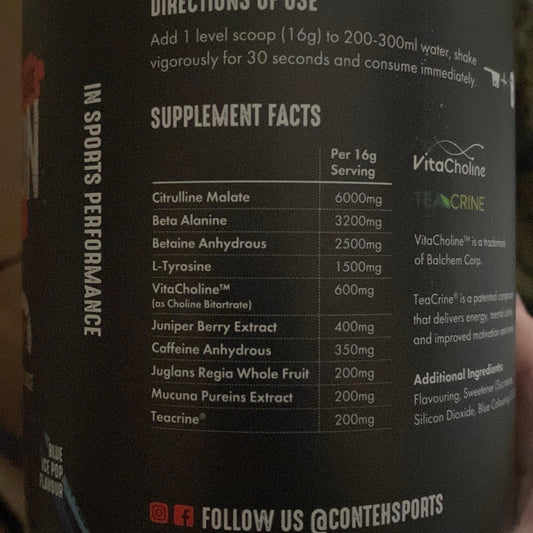 Conteh Sports Conviction Elite Pre Workout 375g