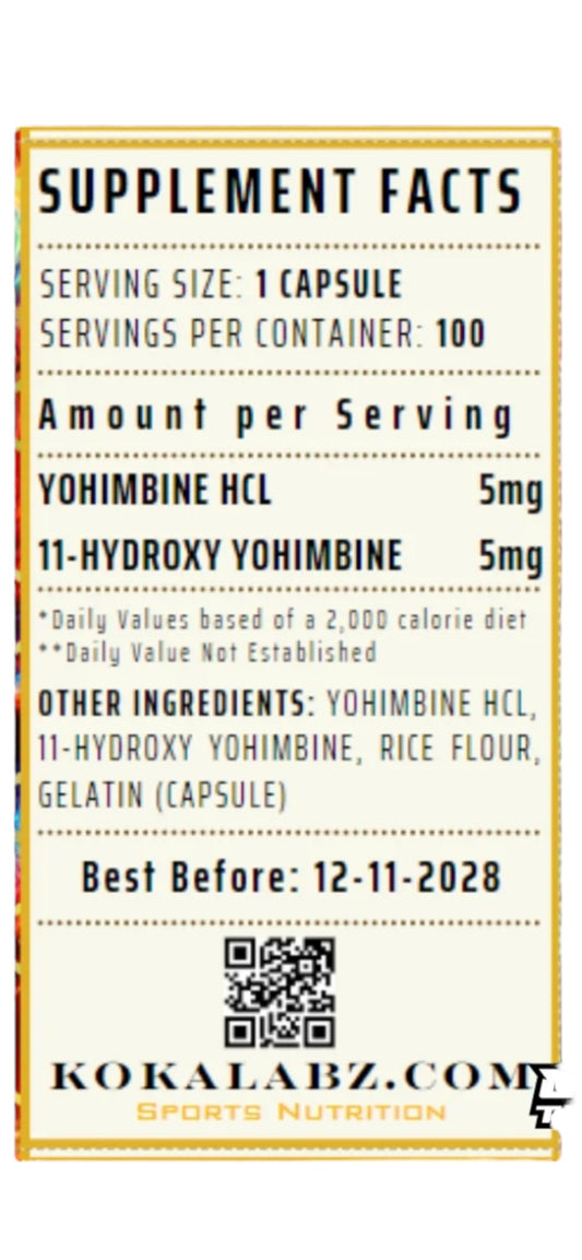 Koka Labz Double Trouble (Yohimbine) 10mg 100 Capsules