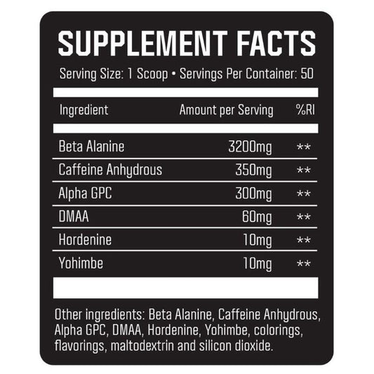 Fire Rage Pre Workout 50 Servings