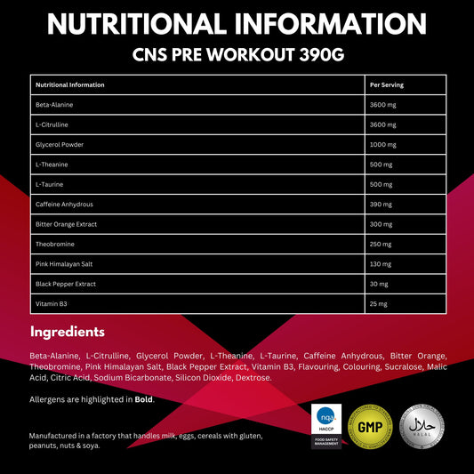 Outangled CNS Pre Workout 390g 30 Servings
