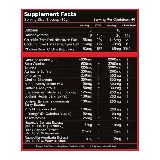 Killer Labz First Degree Pre Workout 40/20 Servings