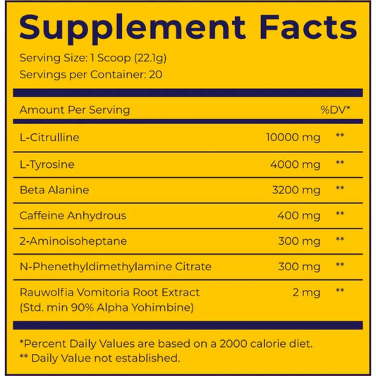 Dark Labs Maniaco (US Import) Pre Workout 20 Servings 458g