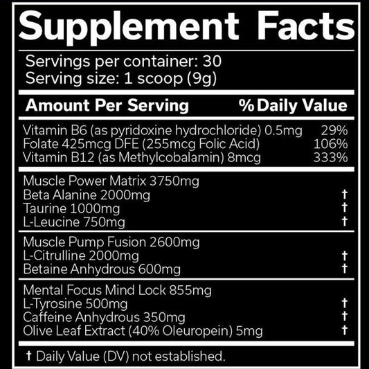 JNX Sports The Shadow! pre Workout 30 Servings