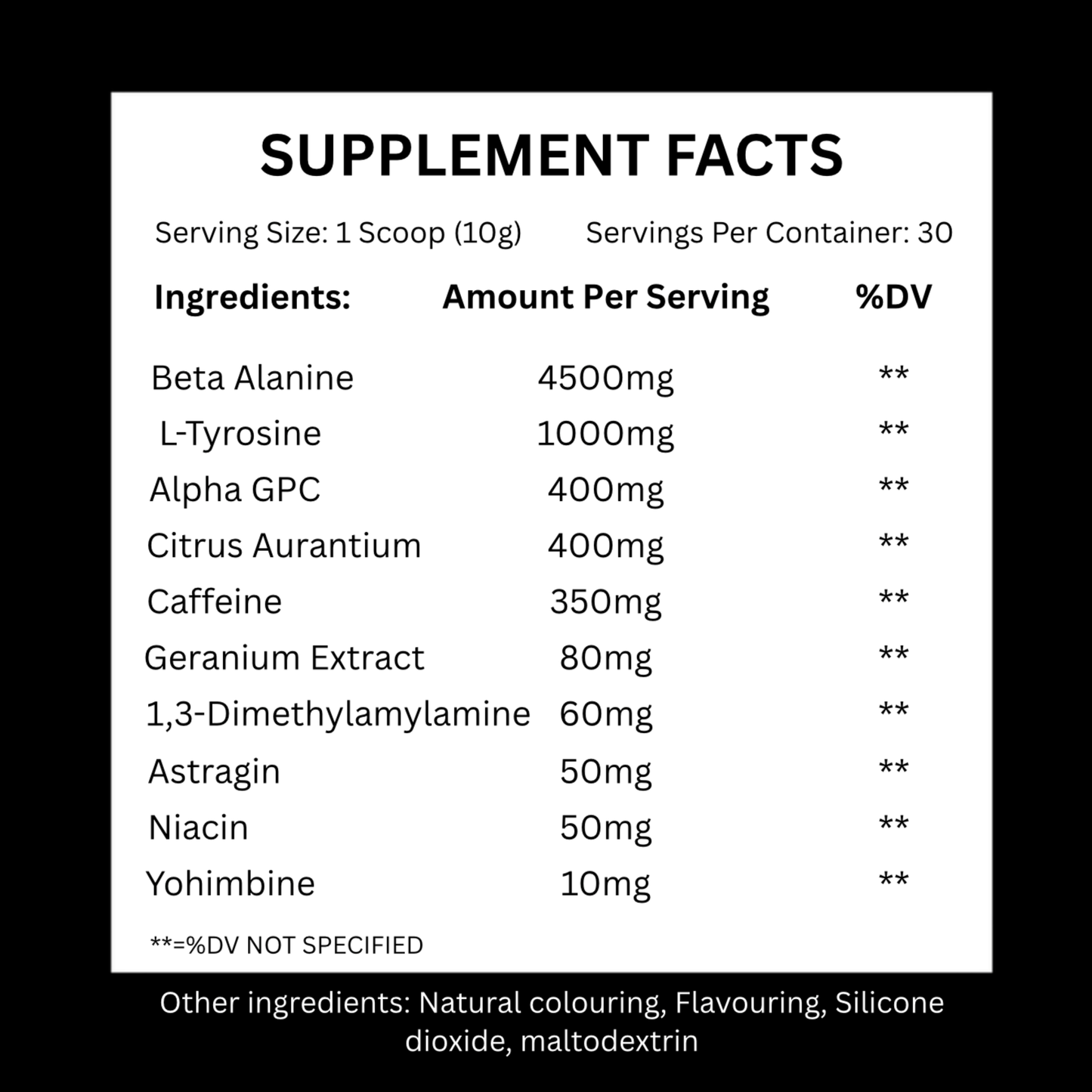 Rampage Extreme High Stim Pre Workout by Pro Gym Supplements 30 Servings