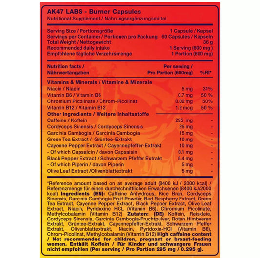 AK-47 Labs Burner Capsules 60 Capsules