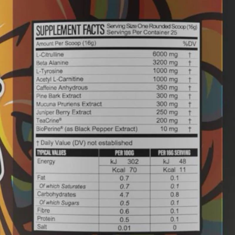 MoreFormula Bangarang Pre Workout 1 Scoop Sample 1 Serving