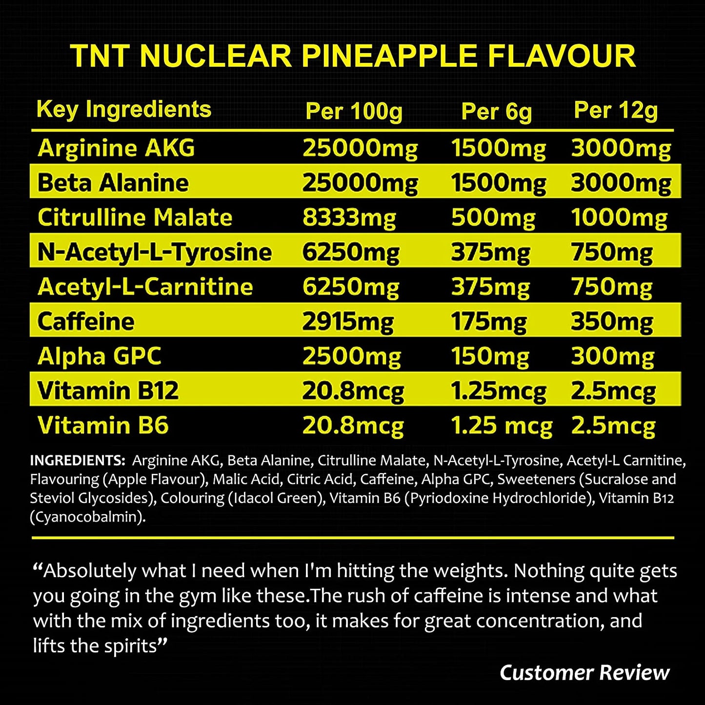 TNT Nuclear Pre Workout by NXT Nutrition 40 Servings