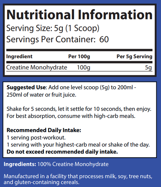 STRT Nutrition Creatine Monohydrate 60 Servings