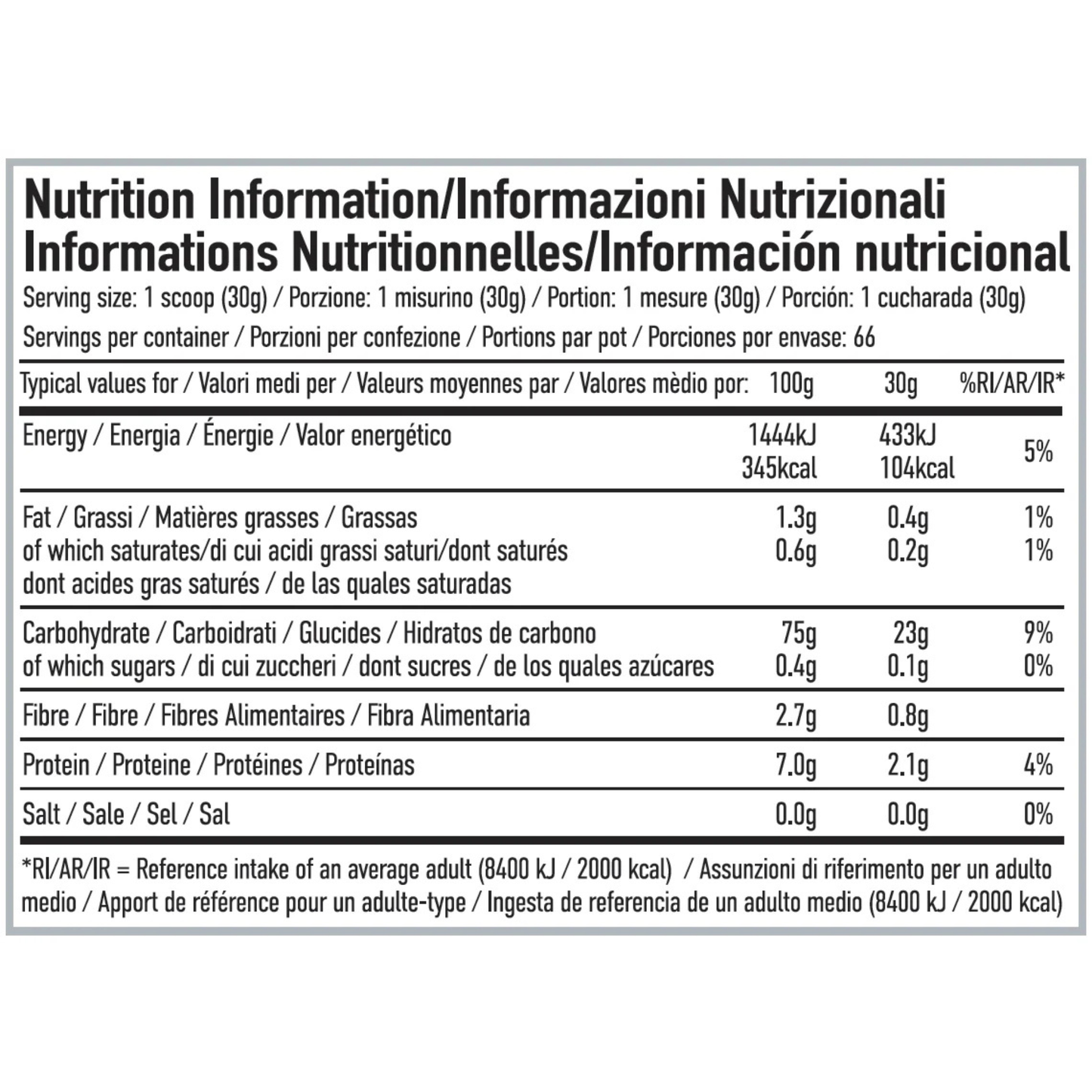 Per4m Cream Of Rice 2KG 66 Servings