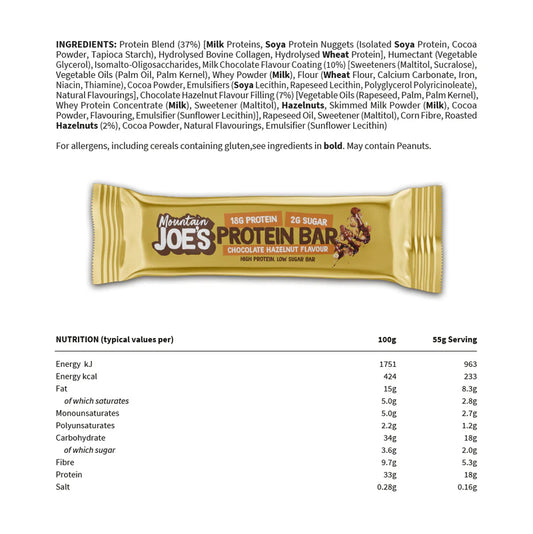 Mountain Joe’s Protein Bar 55g