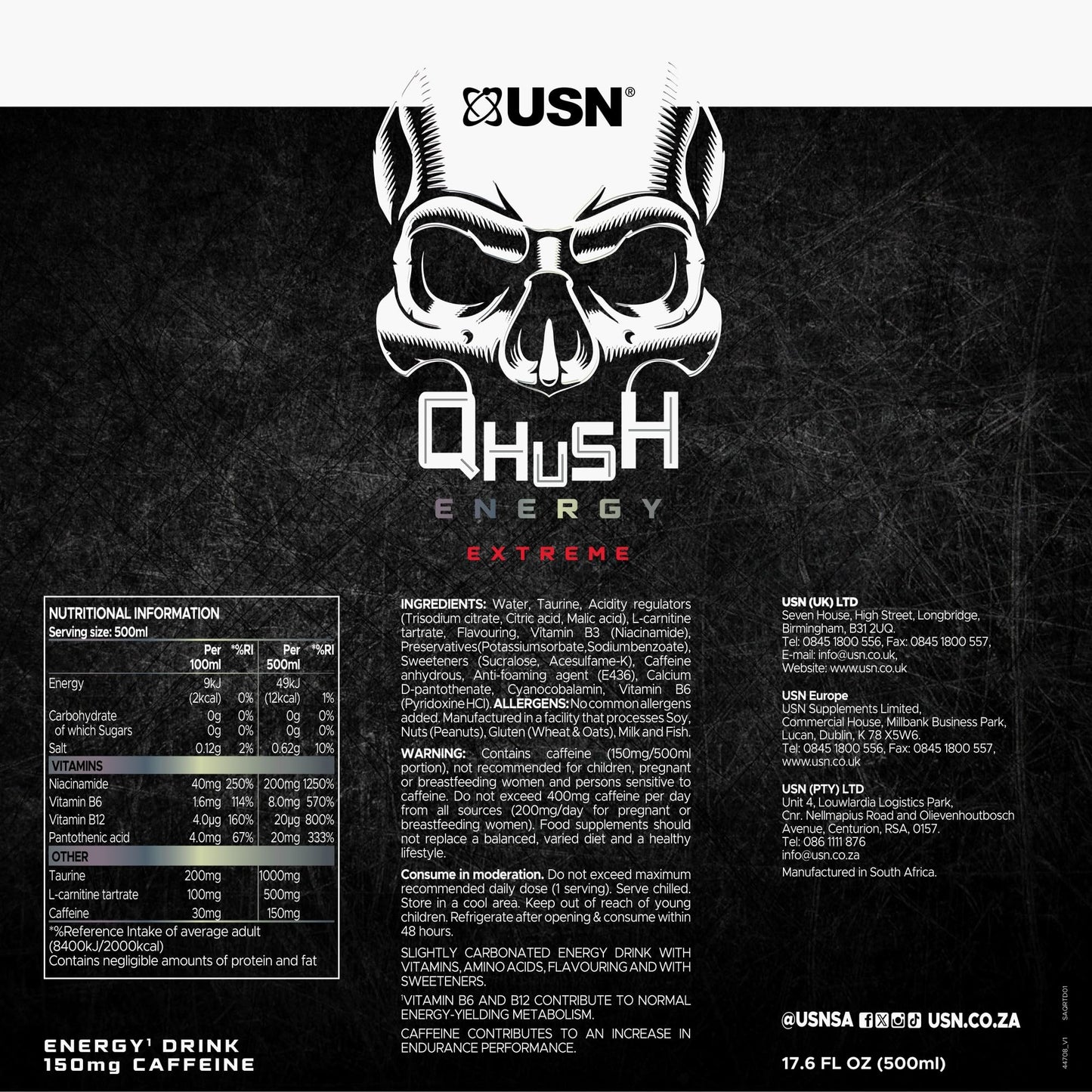 USN Qhush Extreme Energy 500ml