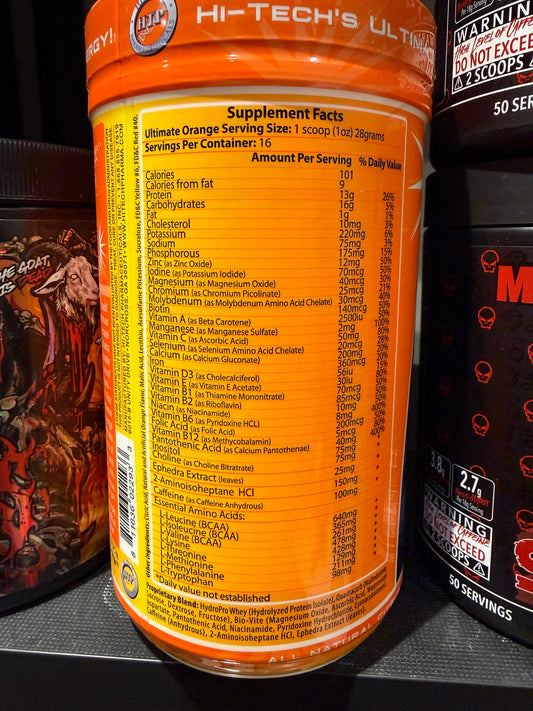 Hi-Tech Ultimate Orange DMHA Pre Workout (US Import) 16 Servings