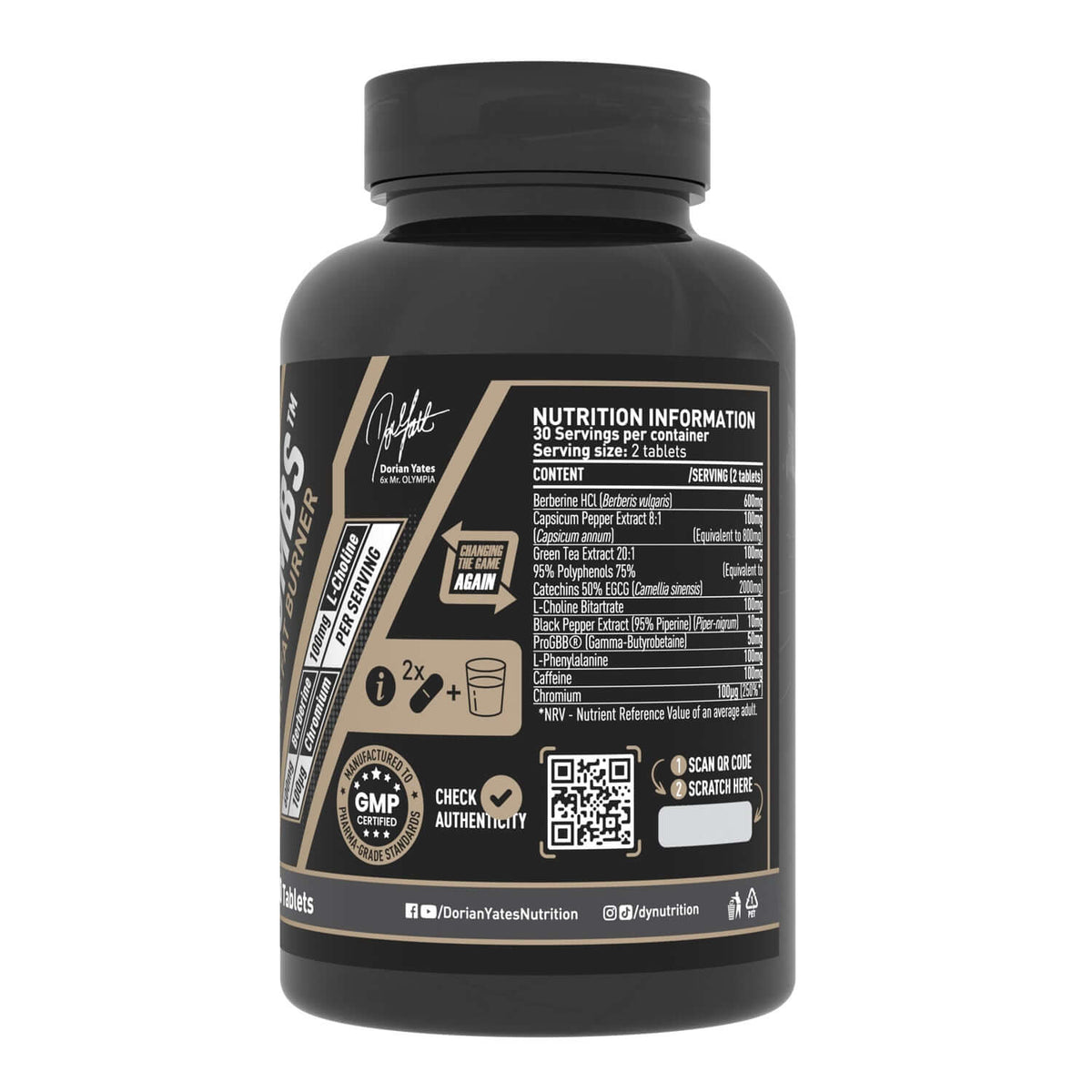 DY Nutrition BlackBombs Thermogenic Fat Burner 60 Capsules