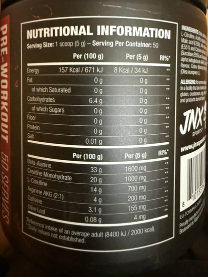 JNX Sports The Curse! Pre Workout 250g 50 Servings