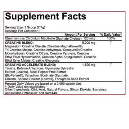 5% Nutrition Crea-TEN Creatine Sample 7.7g