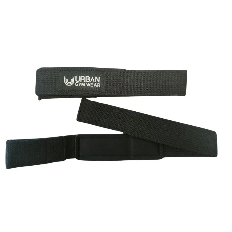 Urban Gym Wear Padded Lifting Straps Black