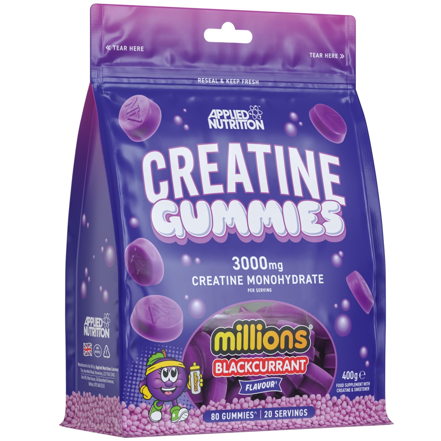 Applied Nutrition Creatine Gummies 3000mg 80 Gummies, 20 Servings
