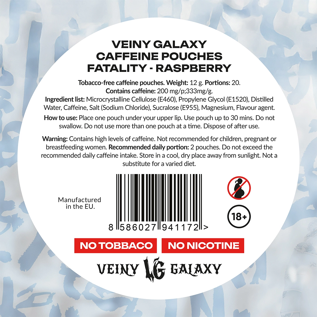 Veiny Galaxy Fatality Caffeine Pouches 20 Portions