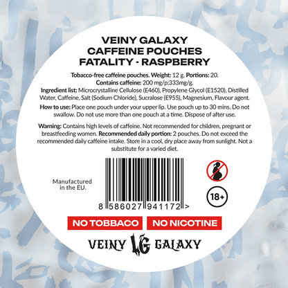 Veiny Galaxy Fatality Caffeine Pouches 20 Portions