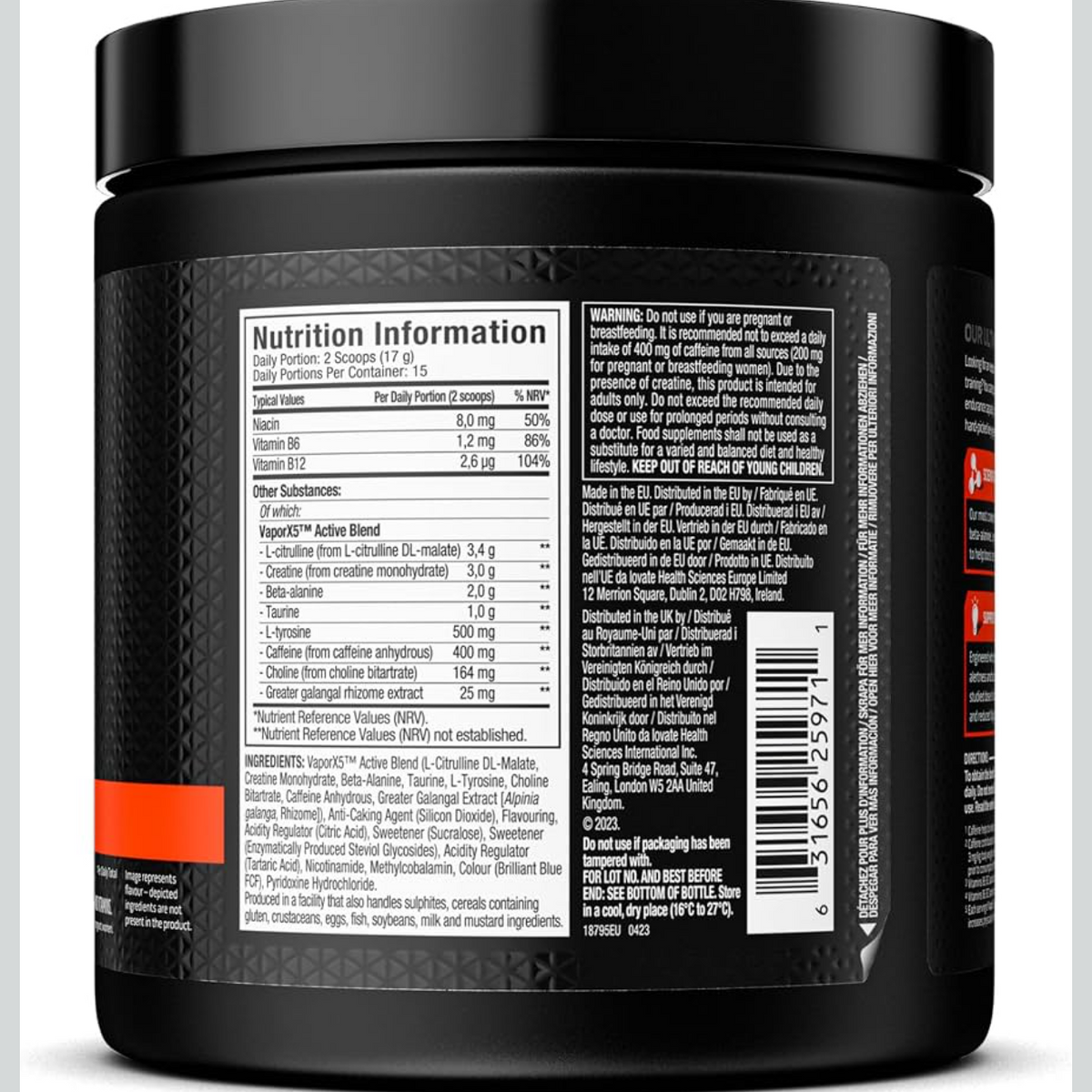 MuscleTech Vapor X5 Pre Workout 247g (15 Servings)