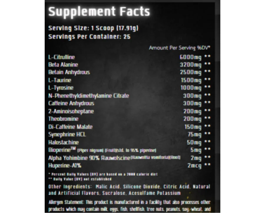 Koka Labz Doomsday Destruction Pre Workout 25 Servings