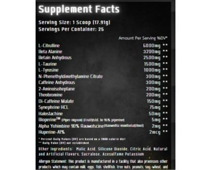 Koka Labz Doomsday Destruction Pre Workout 25 Servings