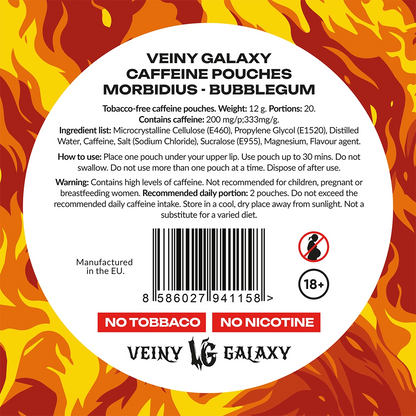 Veiny Galaxy Morbidius Caffeine Pouches 20 Portions