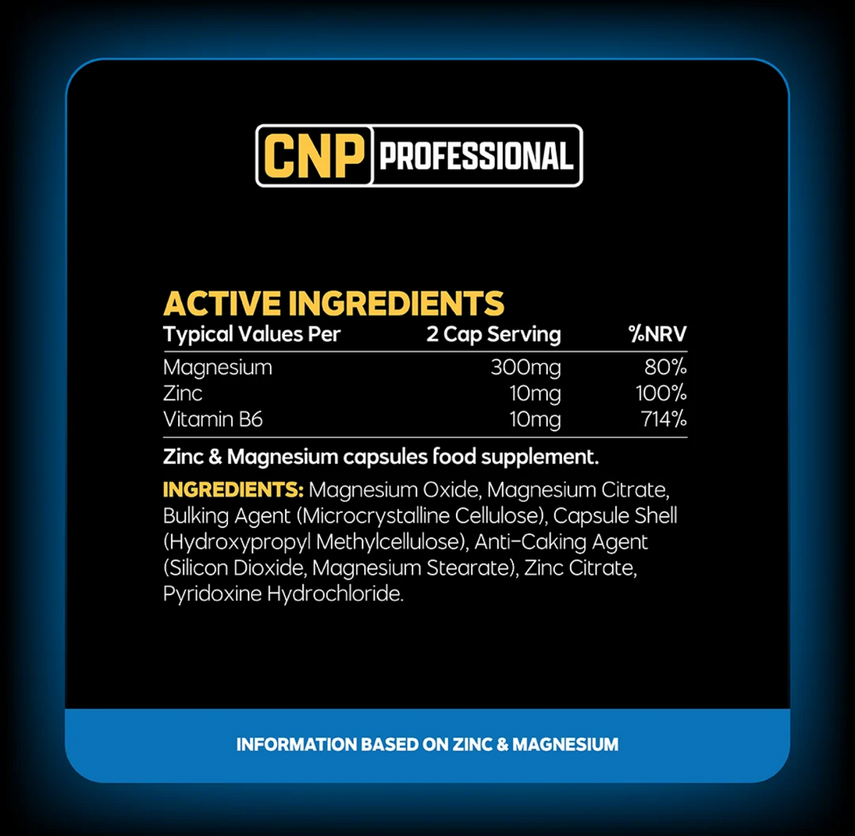CNP Professional Zinc & Magnesium 60 Capsules 30 Servings