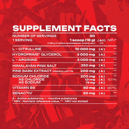 Veiny Galaxy Pump Junky Non Stim Pre Workout 30 Servings