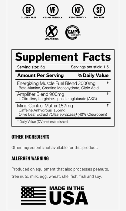JNX Sports The Curse! Pre Workout Sample 8g (1 Serving)