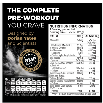 DY Nutrition Blood and Guts Pre Workout Sample 19g