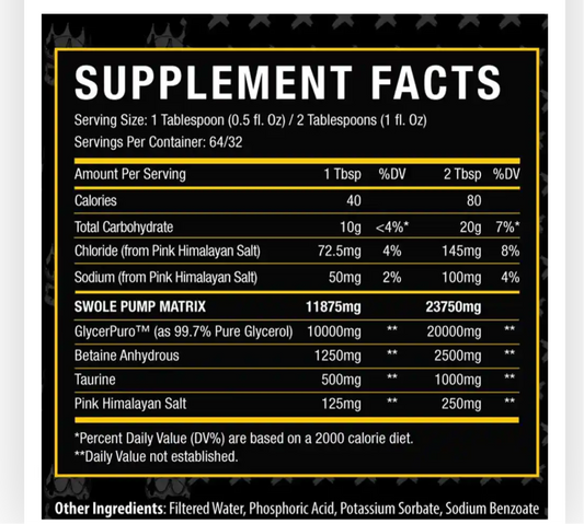 Xtremis Cartel Sicario Swole Stim Free Pump 64/32 Servings